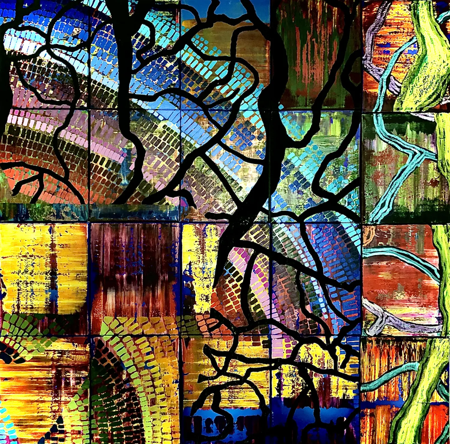 abstract oil on canva